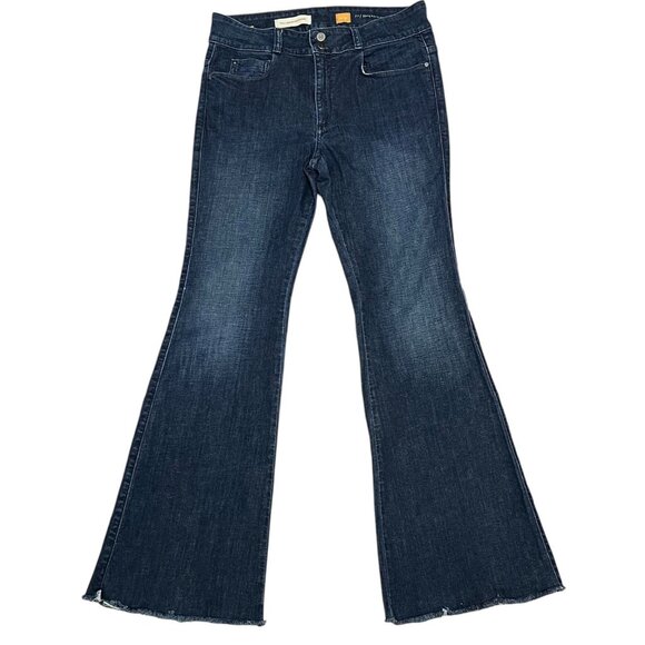 Pilcro Denim - Pilcro Anthropologie Jeans Women Size 31 Flare Bootcut Dark Wash Denim Stretch